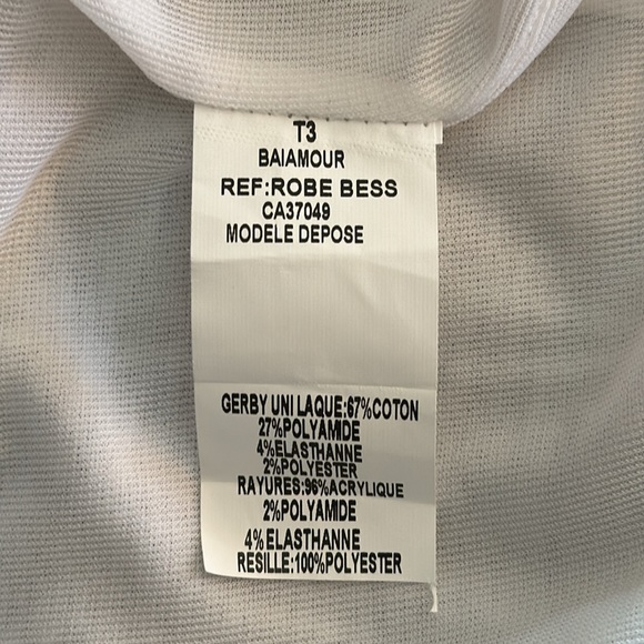 NWT Bai Amour Doublelayer Black, White, and Grey Sleeveless Dress. Medium - Picture 8 of 10